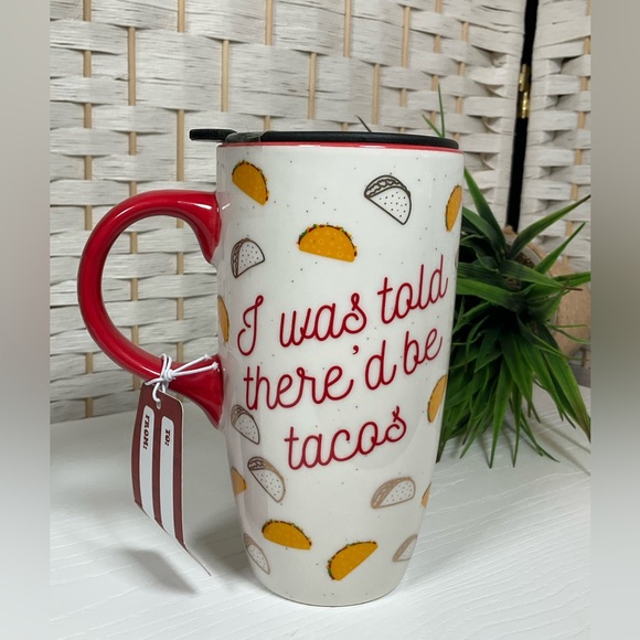 NWT- Sheffield Home Taco Themed Coffee|Tea Mug w/Lid - Picture 1 of 5